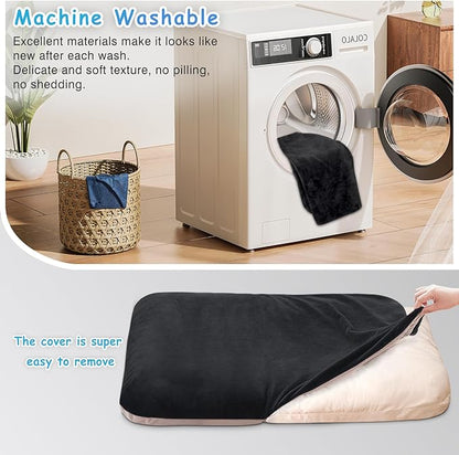 Magic Dog Super Soft Extra Large Dog Bed, 47 Inches Jumbo Orthopedic Foam Pet Beds with Anti Slip Bottom, Dog Sleeping Mattress with Removable and Washable Cover, Dark Grey XL