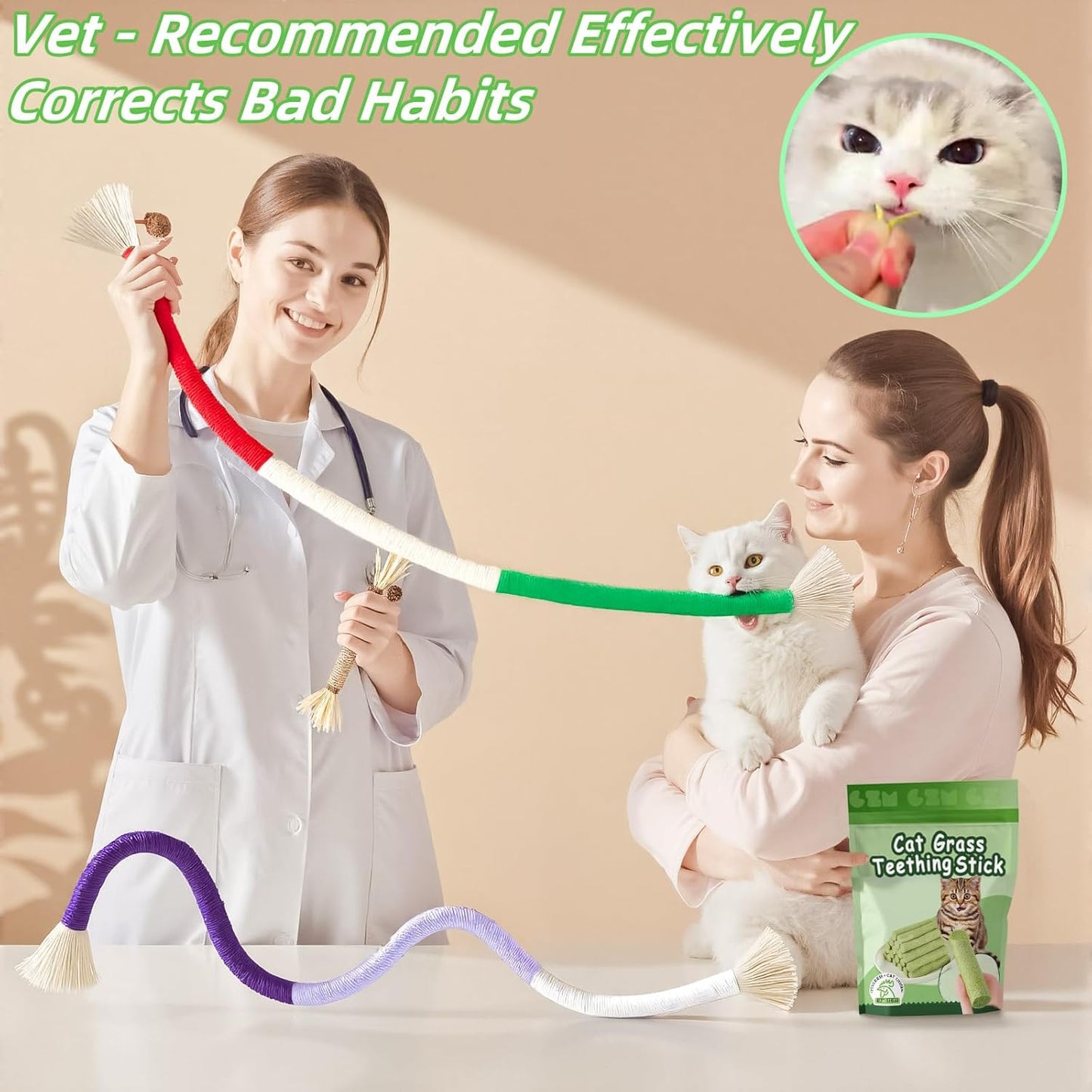 Cat Toys 12Pack Cats Grass Treat Catnip Toy with Silvervine for Indoor Kitten Toys Wood Kitty Chew Rope Grass Sticks for Teeth Cleaning Kitten Snack for Catnip Dental Care Self Play