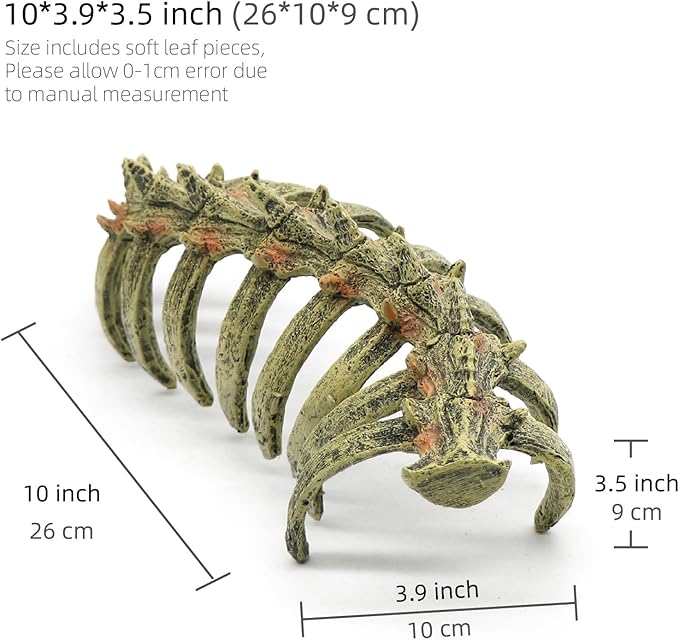 Aquarium Skull Animal Skeletons, Reptile Tank Accessories, Fish Tank Decorations for Amphibians, Betta Fish, Shrimp, Hermit Crab, Leopard Gecko