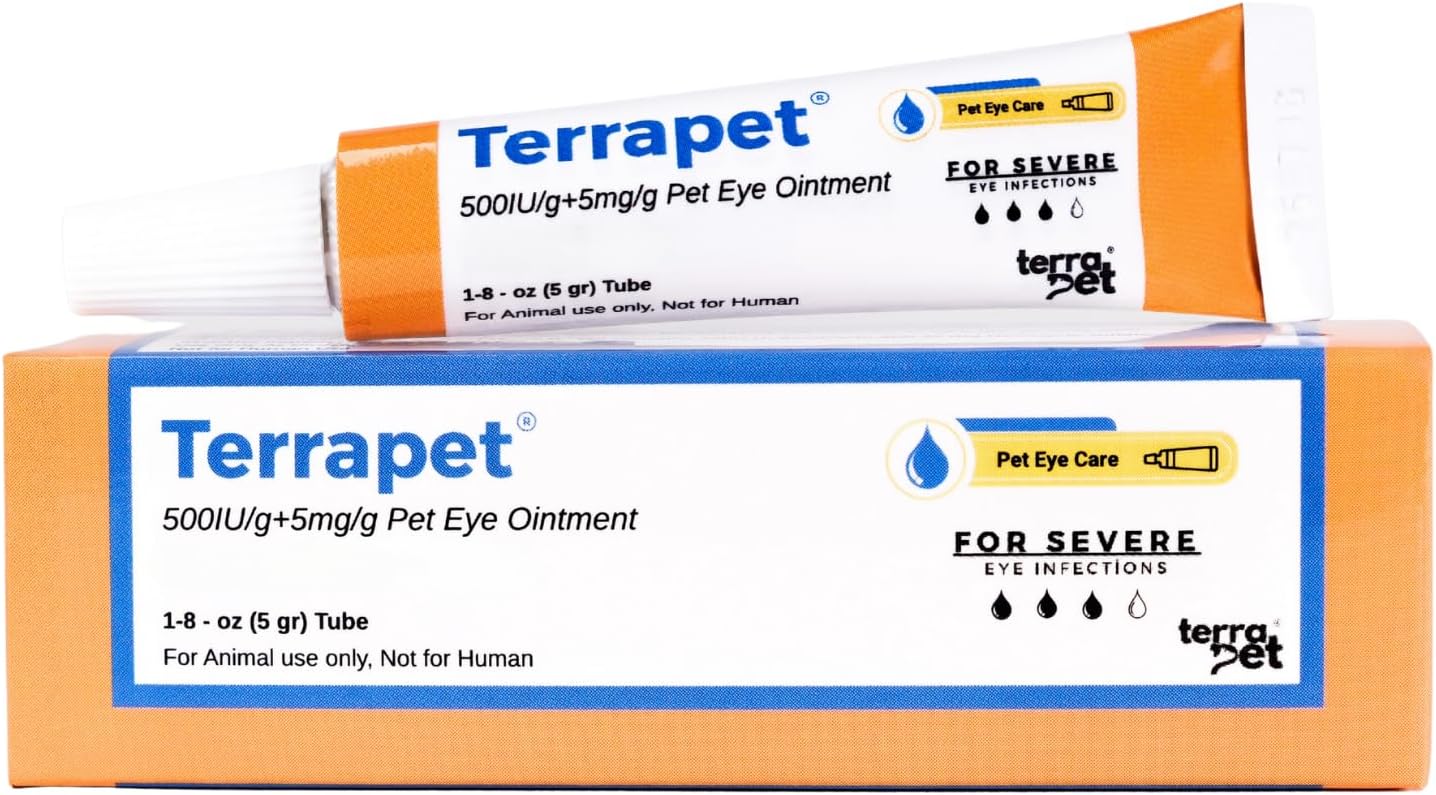 Pet Eye Cream Health for Dogs, Cats, Cattle, Sheep, Horse, Bird 1/8 oz / 5gr, 1 Tube