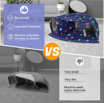 Unicorn Catcher Large Cozy Pet Bed & Tunnel - Warm & Washable, Suitable for Hamster, Chinchilla, Bunny