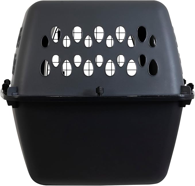 Petmate Pet Porter Dog Kennel 26", Dark Gray & Black, for Pets 20-25lbs, Made in USA