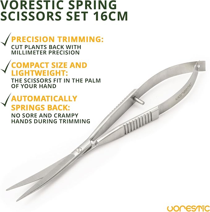 Aquascaping Scissors - 6.3 Inch, Terrarium & Aquarium Scissors for Plants