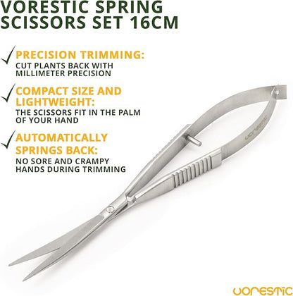 Aquascaping Scissors - 6.3 Inch, Terrarium & Aquarium Scissors for Plants