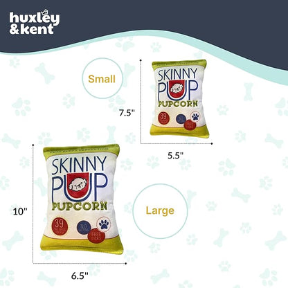 Huxley & Kent Funny Dog Toy w/Squeaker – Power Plush Squeaky Dog Toys for Small, Medium & Large Dogs – Soft Stuffed Animal for Indoor Play & Fetch - Skinny Pup, Large