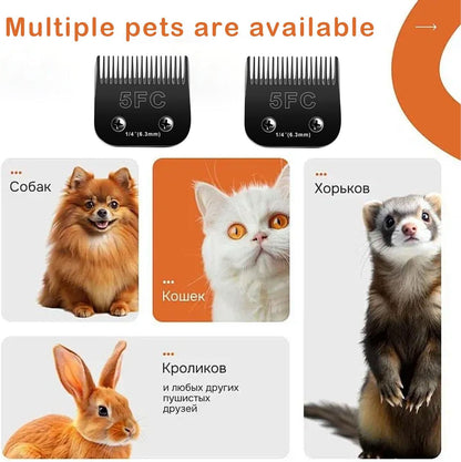 4PCS Dog Grooming Blades Compatible with Andis Dog Clippers Blades,Dog Clipper Blades Compatible with Oster A5,Wahl km10 Dog Clippers,Stainless-Steel Blade Sharp