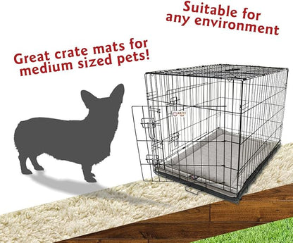 Majestic Pet Orthopedic Memory Foam Dog Crate Mat - Plush Pet Bed Pad for Crates & Kennels | USA Crafted | 36"x23" Villa Vintage