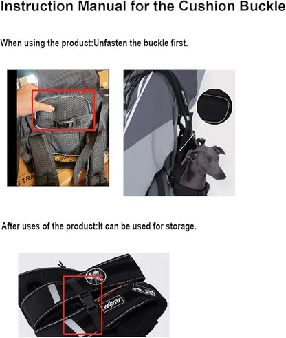 Dog Backpack Carrier for Small Dogs,Dog Lift Harness,Adjustable Padded Breathable Straps for Dogs, Disabled, Joint Injuries, Arthritis,S(4.5-7.5LBS)