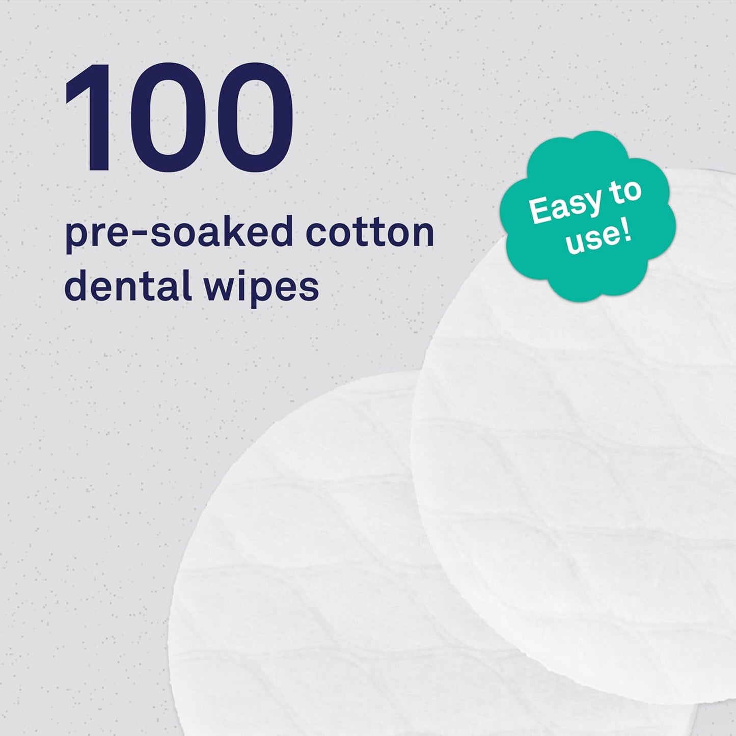 Petpost Dental Wipes for Dogs | 100 Count Presoaked Pads in Natural Tooth Cleaning Solution | Bad Breath and Tooth Buildup Remover