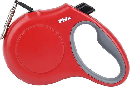 Fida Retractable Dog Leash, X-Small Breed, 10 ft, Red