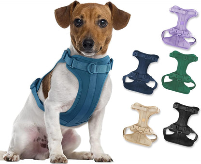 No Pull Lightweight Dog Harness: Adjustable Durable Breathable Mesh Pet Vest Harness with Soft & Comfortable Cushion, for Small Medium Large Dogs (Medium, Navy)