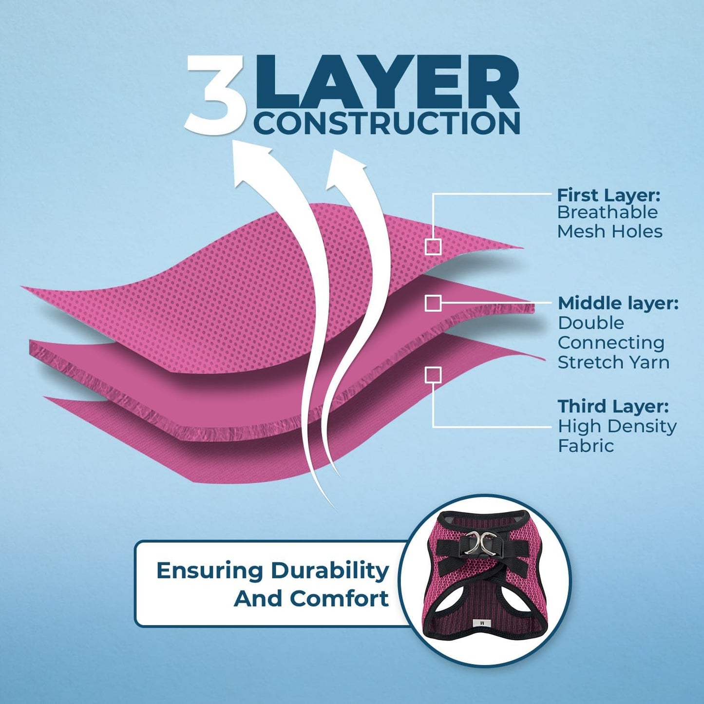 Best Pet Supplies Voyager Step-in Air Harness - All Weather Mesh, Reflective, No Pull Harness for Dogs, Cats - Secure with Hook & Loop Fastener, Buckle, Double D-Rings - Tone, S