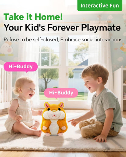 Talking Hamster Repeats What You Say Christmas Top 10 Gifts for Grandson Granddaughter,Little Brown Annoying Toys for Ages 5-7 Girls Early Gifts Under 30,Speech Therapy Toys for Toddlers 1-3