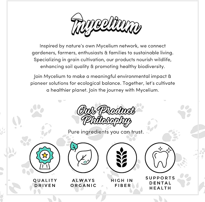 Mycelium Premium Rabbit Food - Organic, Non-GMO, High Nutritional Value Food for Rabbits, Sourced from Local USA Farms, Sustainable Farming, 5 lbs