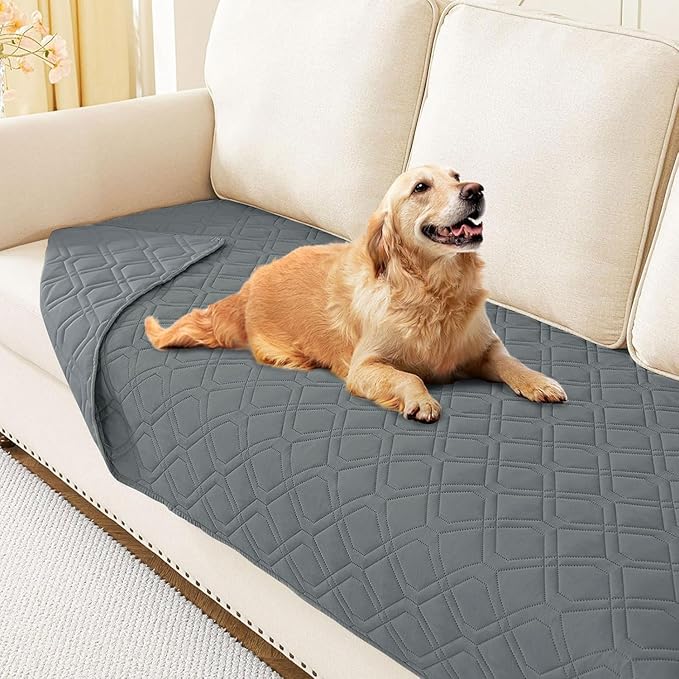 hyha Waterproof Dog Bed Blanket, Soft Pet Blankets, Waterproof Couch Cover for Dogs, Reversible Sofa Covers Washable for Furniture (30x70 Inch, Dark Grey/Dark Grey)