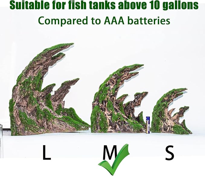 Novelsite Fish Tank Accessories, Aquarium Decorations, Scenery, Rock Ornaments - Create Aquatic Beauty with Premium Aquarium Decorations,14.4" W x 7.1" H x 3.4" D