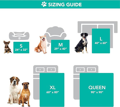 PetAmi Waterproof Pet Blanket Dog Bed Couch Cover for Furniture, Reversible Washable Soft Fleece