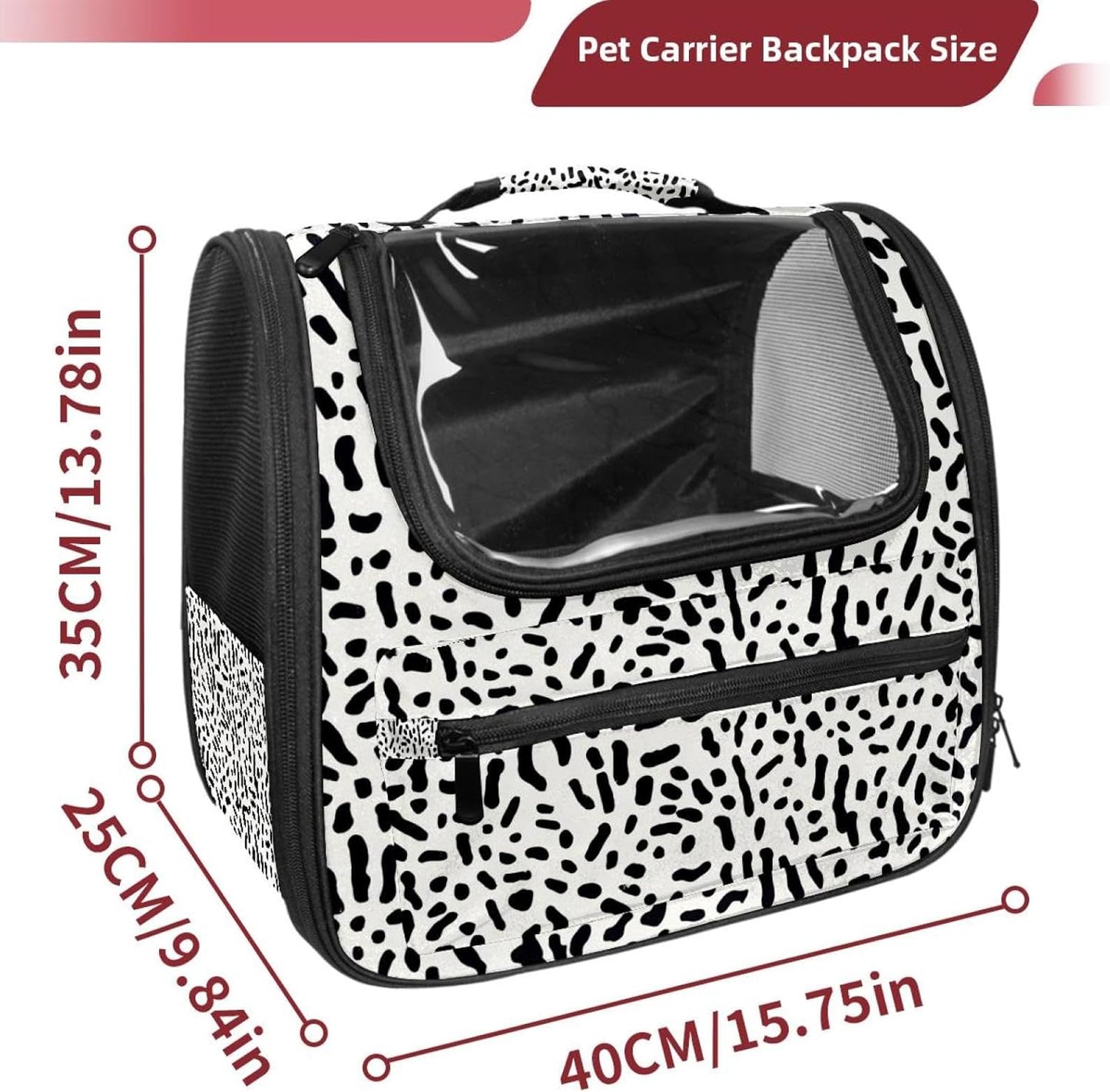 Leopard Skin (2) Dog Cat Carrier Soft-Sided Pet Bag for Small Medium Cats Puppies Airline Approved Cat Travel Carrier