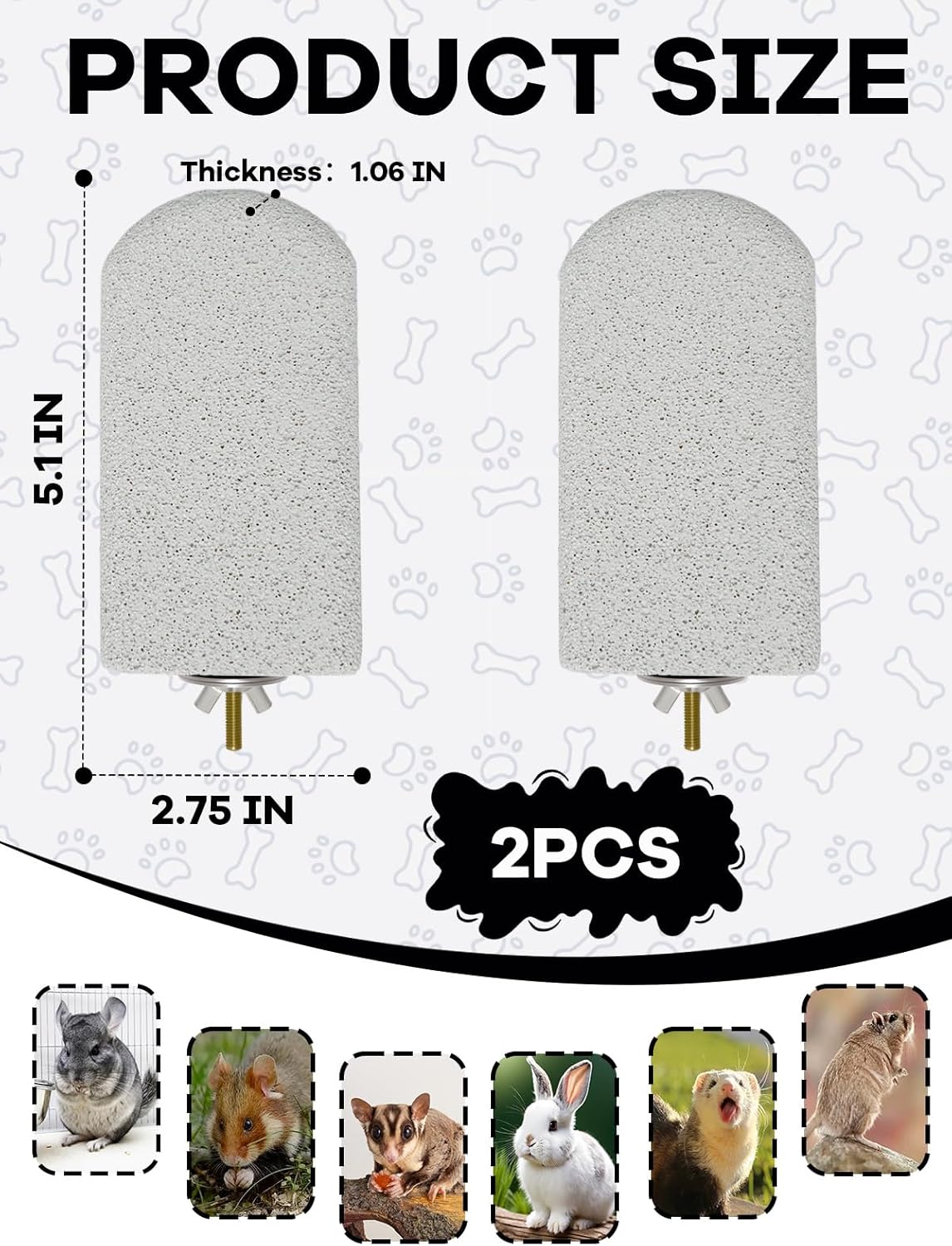 Chinchilla Lava Ledges Rat Climbing Platform 2 Pack Pumice Ledge Shelf Pet Chewing Grinding Toys Small Animals Cage Accessories for Totoro Squirrel Guinea Pig Hamster Gray