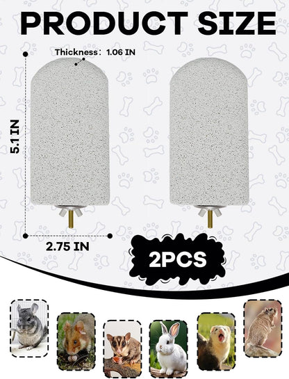 Chinchilla Lava Ledges Rat Climbing Platform 2 Pack Pumice Ledge Shelf Pet Chewing Grinding Toys Small Animals Cage Accessories for Totoro Squirrel Guinea Pig Hamster Gray