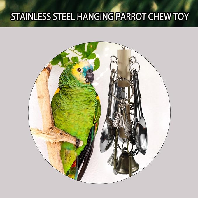 Bird Hanging Chew Toys: Macaws, African Greys, Cockatoos, Amazon Parrots & Lovebirds