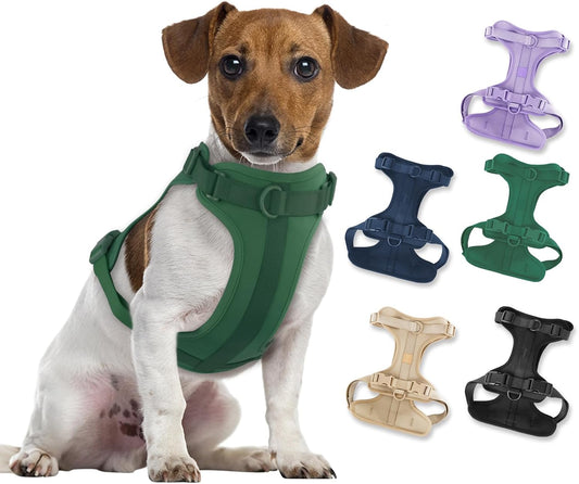 No Pull Lightweight Dog Harness: Adjustable Durable Breathable Mesh Pet Vest Harness with Soft & Comfortable Cushion, for Small Medium Large Dogs (Medium, Pine Green)