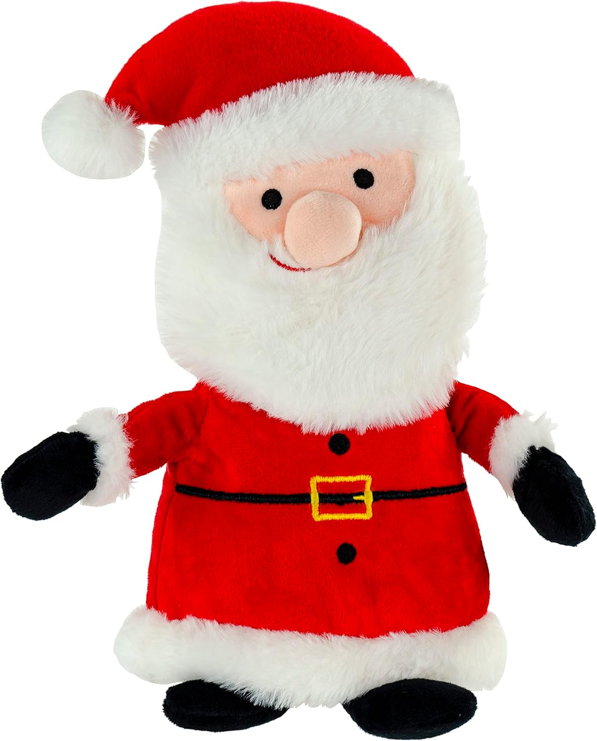 Giftable World Holiday Plush Pet Toy Fun for Christmas Designs with Squeaker Dog Chew Toy (New 9" Santa Claus)