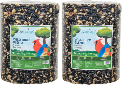 JCs Wildlife Wild Bird Blend Premium Bird Seed Large Cylinder, 3.75 lb (2 Cylinder)