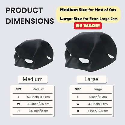 Cat Bat Mask Halloween Costumes Accessories for Cats, Cat Bat Cosplay Apparel (Large, Black Bat)