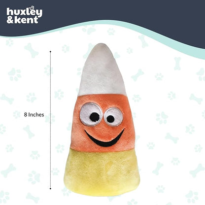 Huxley & Kent Halloween Funny Dog Toy w/Squeaker – Power Plush Squeaky Dog Toys for Small, Medium & Large Dogs – Soft Stuffed Animal for Indoor Play & Fetch - Kookie Korn, One Size