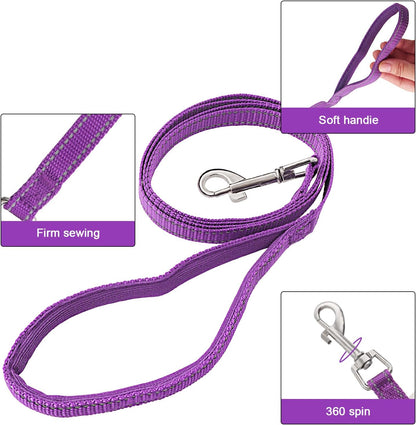 YIMEIS Dog Harness and Leash Set, No Pull Soft Mesh Pet Harness, Reflective Adjustable Puppy Vest for Small Medium Large Dogs, Cats (Purple, Small (Pack of 1)