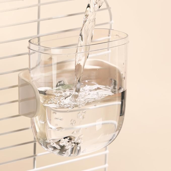 Leak-Proof & Chew-Proof Hanging Water Dispenser No Drip for Birds, Chinchillas, Guinea Pigs, Ferrets, Rats, Rabbits, Bunnies, Parrots, Squirrels, and Other Small Animals - Green, 12oz