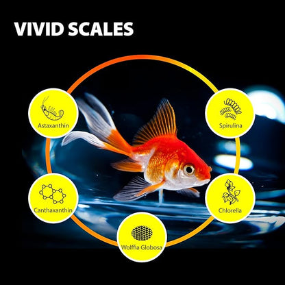 Purify Series for Goldfish Food, Sinking Gold Fish Pellets, All Natural Ingredients, Balanced Composition of Fish Food, Good for Fins Grow and Color Saturation, 3.53 oz (Pack of 1)