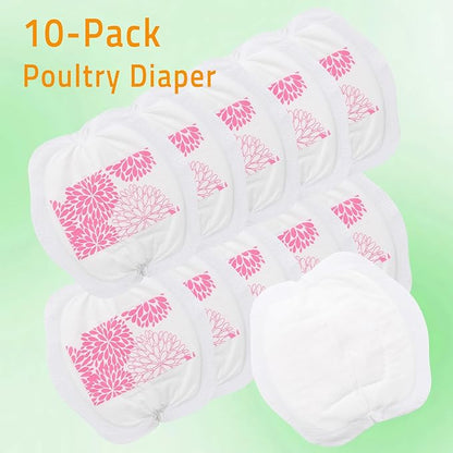 Adjustable Chicken Harness Diaper (5.4ft Leash) – Breathable & Washable Secure Training for Hens, Ducks & Chicks | Outdoor Walking & Discipline Solution