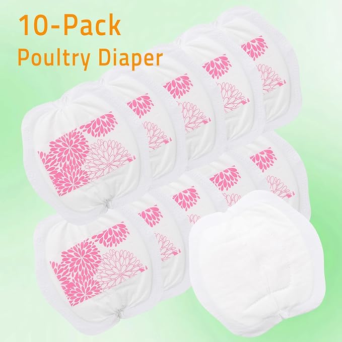 Pro Chicken Harness Diaper – Breathable Nylon, 5.4ft Leash Multi-Pet Training (Chicks/Geese) | Effortless Control & Tidy Discipline(Large, Camouflage Pink)