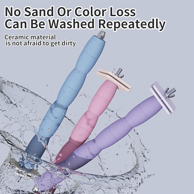 Parrot Perch Birds Nail File Perch Abrasive Surface Ceramic Paw Grinding Stick – Bird Nail File – for Parrots, Budgies, Parakeets, and Cockatiels Bird Cage Accessory (Purple, 7.8Inch)