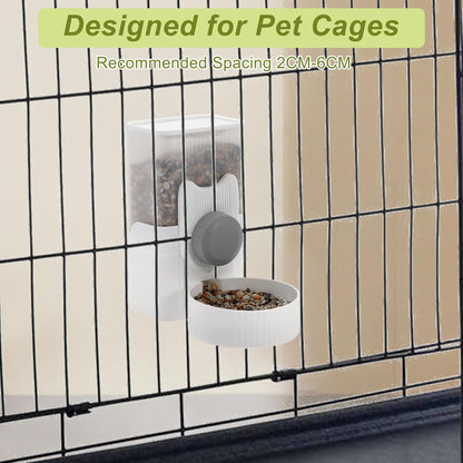 Rabbit Water Bottle, 35oz Large Capacity, Hanging Automatic Food Dispenser, for Small Animals Guinea Pig Ferret Cage Accessories Gray