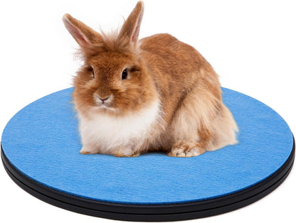 Rabbit Grooming Kit Rabbit Rotating Grooming Platform Non Slip Blue Felt Bunny Groom Accessories Supplies for Bunny Guinea Pigs Rat Hedgehog Gerbil Small Pets