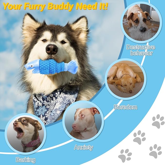 WinTour Tough Dog Toys for Aggressive Chewers, Indestructible Dog Chewers for Medium & Large Breeds, Squeaky Durable Chew Toys to Keep Them Busy, Reduce Boredom, Teeth Cleaning, Bacon Flavor