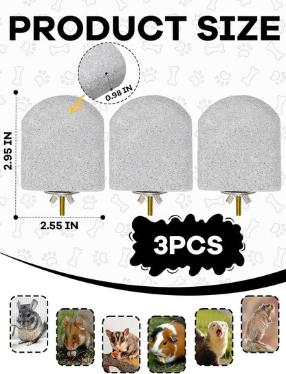 Lava Ledges for Rats 3 Pack Hamster Climbing Ledge Platform Pumice Ledge Shelf Pet Chewing Grinding Toys Small Animals Cage Accessories for Mouse Guinea Pig Gerbil Gray