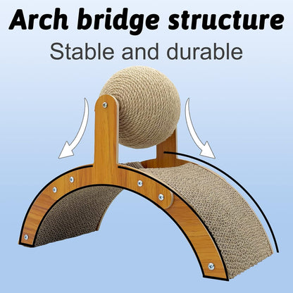 Fhiny Rabbit Scratch Toy, Natural Sisal Rabbit Scratching Ball with Cardboard Pad 2-in-1 Bunny Claw Scratcher Interactive Toys Nail Scratching Post for Indoor Pets Kittens Ferrets Small Animals