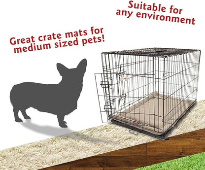 Majestic Pet Orthopedic Memory Foam Dog Crate Mat - Plush Pet Bed Pad for Crates & Kennels | USA Crafted | 36"x23" Villa Pearl
