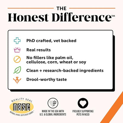 Pet Honesty Dog Joint Supplement with Salmon Oil for Dogs - Ease Stiffness, Reduce Discomfort & Support Joint Mobility Liquid Supplement, Dog Food Topper Bone Broth with Glucosamine for Dogs (12 oz)