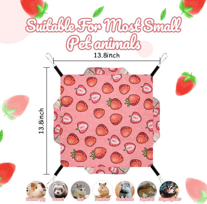 LEFTSTARER Guinea Pig Rat Ferret Hammock Bed Chinchilla Hamster Squirrel Hanging Hammock Summer Ice Surface Bed Cage Stuff Accessories
