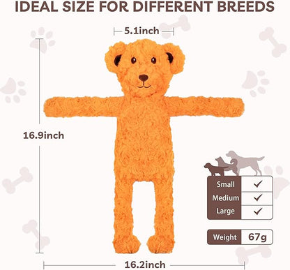 SHARLOVY No Stuffing Dog Toys 5 Pack, Crinkle Interactive Dogs Toy for Boredom, Puppy Toys for Teething to Keep Them Busy, Cute Squeaky Dogs Toy for Small, Medium, and Large Breed