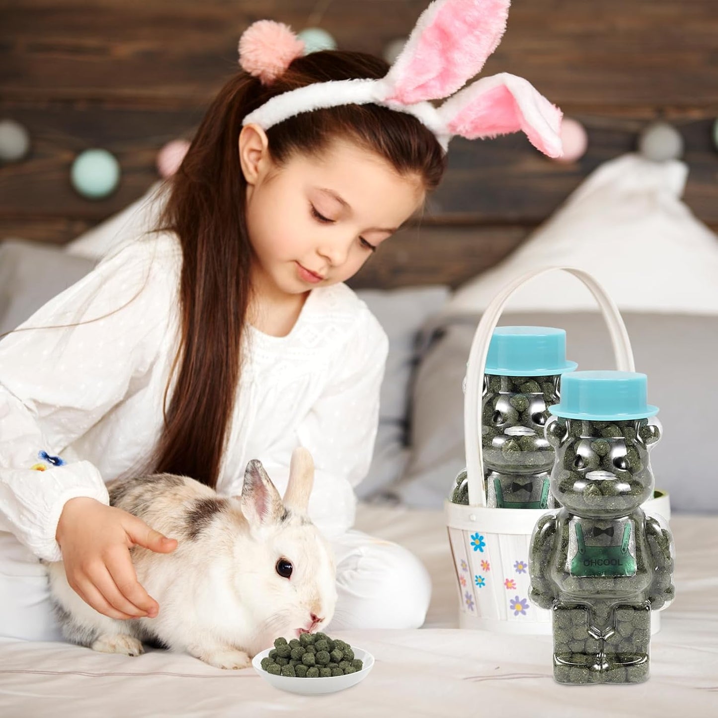 Timothy Hay Cubes 11 oz -100% Natural Timothy Hay Low Calcium, High Fiber for Rabbits Sulcata Tortoise Guinea Pig, Durable Chew Cubes (No Dust), 11 oz