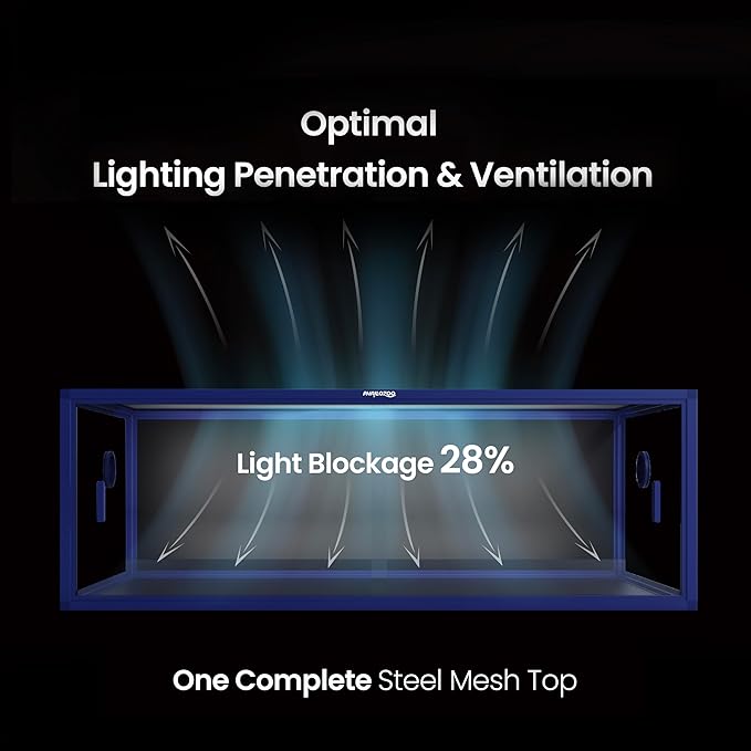 85 Gallon Snake Enclosure, Front Opening Reptile Tank for Easy Maintenance, Reptile Terrarium with Top Screen Ventilation 48''x24''x18''