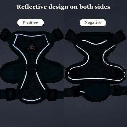 Wanheart Summer cat Chest Harness and Leash, Anti-Escape Adjustable Soft mesh cat Leash and Chest Harness Set for All Types of Cats cat Vests (Emerald, L)