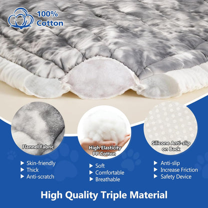 Thickened Dog Bed for Car Back Seat, Upgraded Bottom Non-Slip，Fits Hard Bottom car seat Cover for Dogs, Premium Mixed Color ，Bog Car Seat Cover