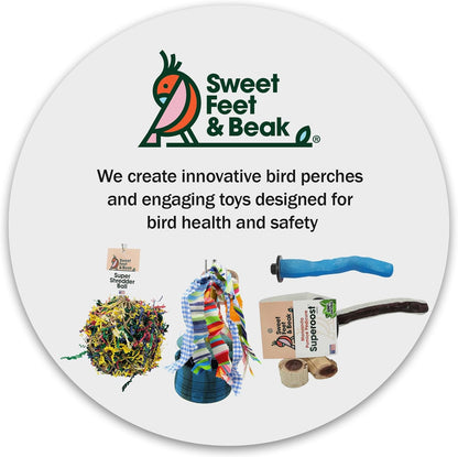 Sweet Feet and Beak Superoost Manzanita Pumice Pedicure Perch- Easy to Install Bird Cage Accessories for Healthy Feet, Nails and Beak - Natural Bird Perches Imitates Birds' Life in The Wild - XL 14"